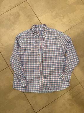 Vineyard Vines On-The-Go Performance brrrº Plaid Button Down Shirt XL